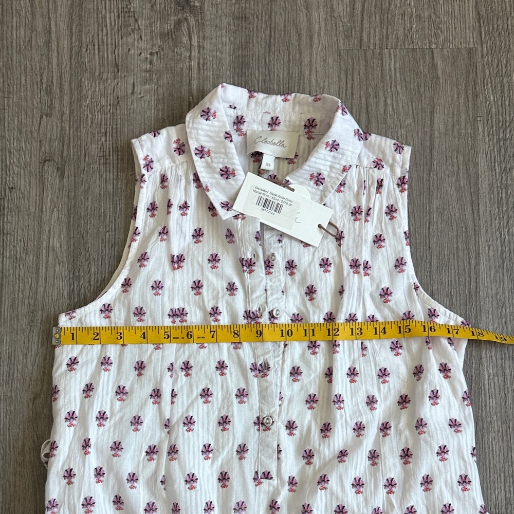 Cleobella Floral White and Pink Midi Dress. Nayeli ankle dress Mahal print - Picture 8 of 9